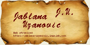 Jablana Uzanović vizit kartica